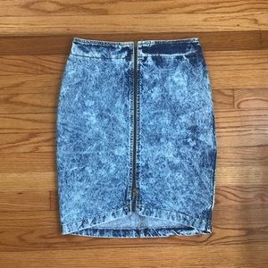 High Waisted Vintage Denim Skirt